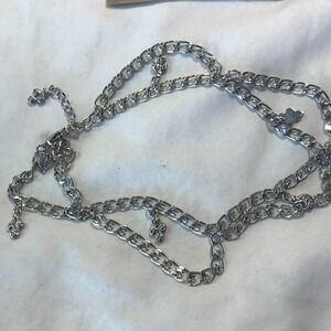 Avon Boot Anklet Large Dangle Silver Tone Finish